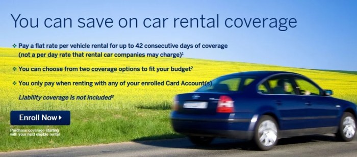 Rental car amex insurance primary offer cards which protection premium points travel prior enrollment requires tab benefits