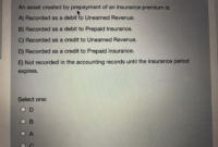 Solved insurance prepayment transcribed