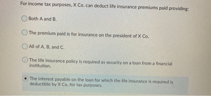 Can s corp owners deduct life insurance premiums