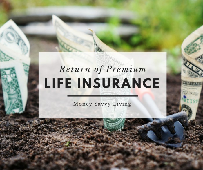 Premium return insurance life policies cost